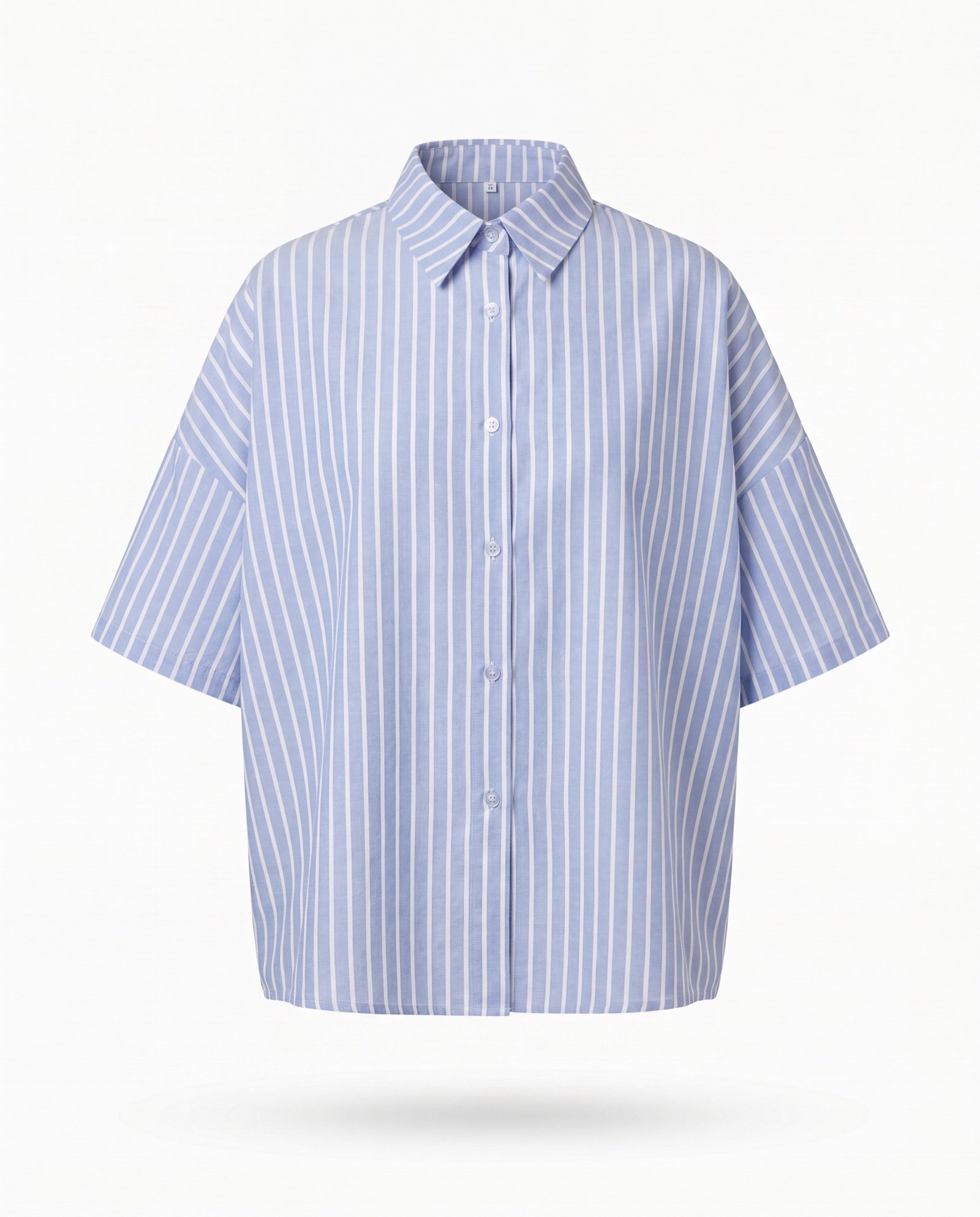 Chemise rayée bleue Mellari — détail