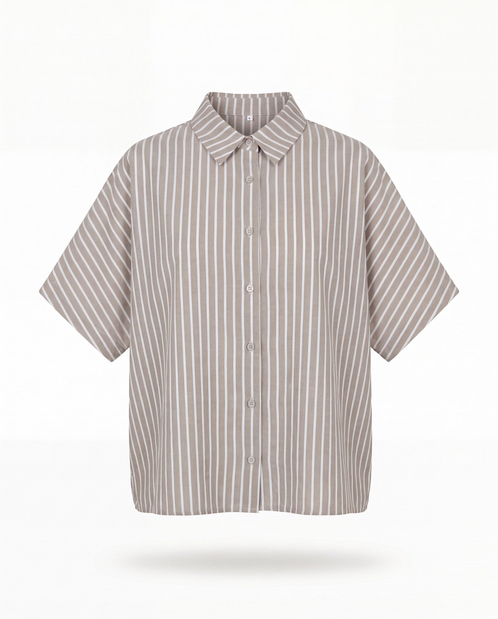 Chemise rayée kaki Mellari — détail