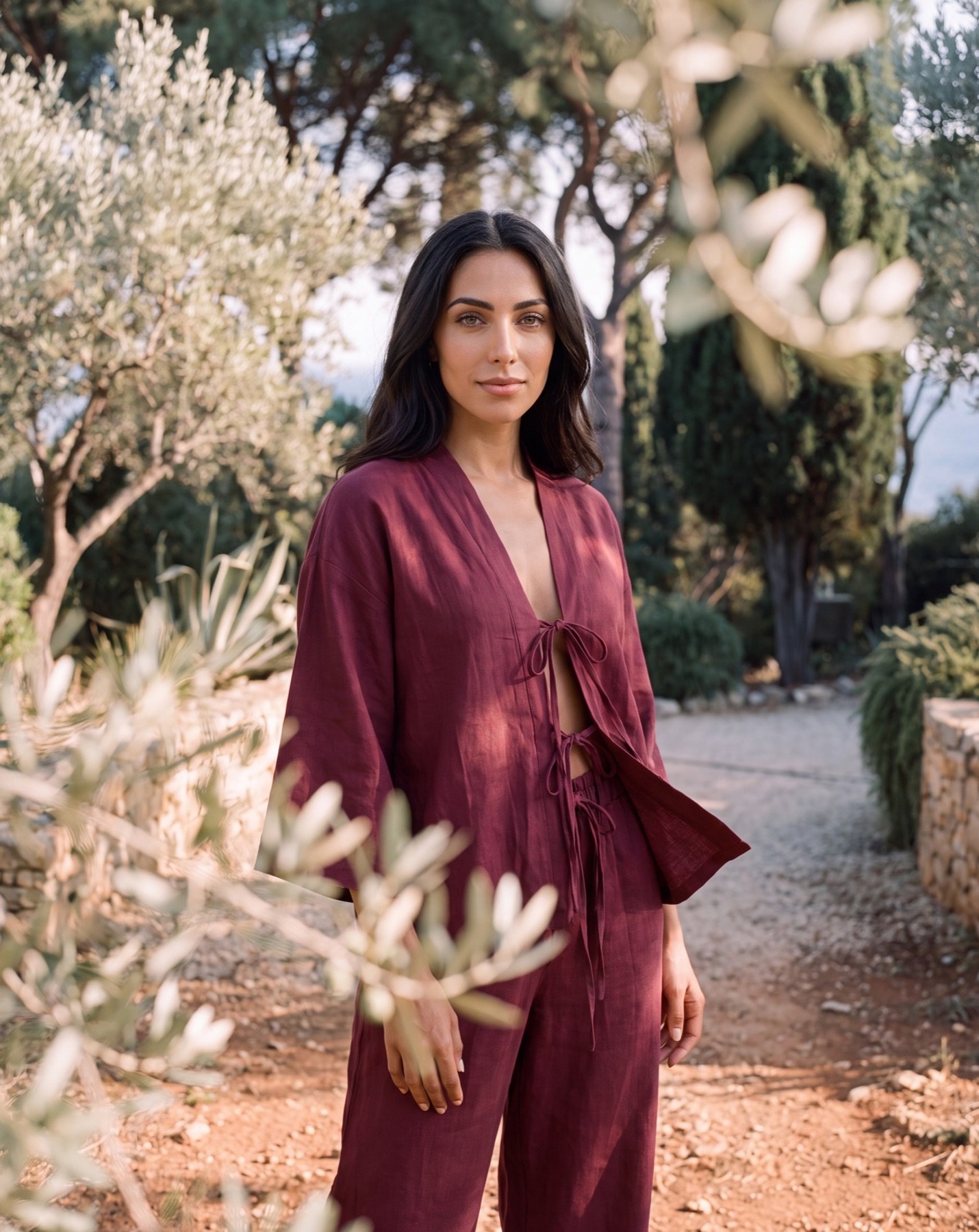 Ensemble Grenade en coton bordeaux