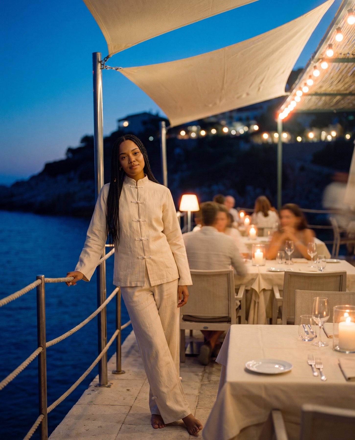Veste Alba écru au dîner